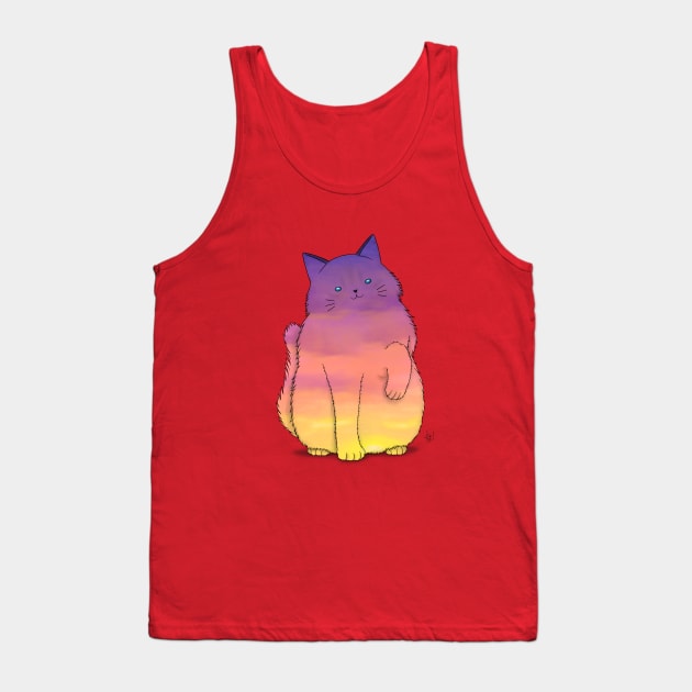 Sunset Ragdoll Cat Tank Top by BastetLand